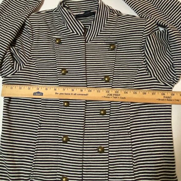 Tommy Hilfiger Double Breasted Military Style Nautical Blazer Jacket Women's M - Picture 11 of 13